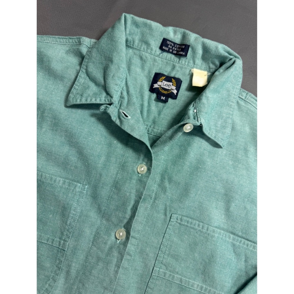 Vintage 90s Lee Cotton Utility Workwear Shirt Size M